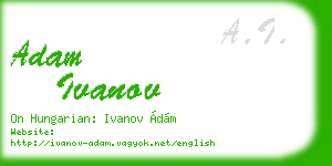adam ivanov business card